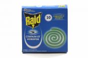 Средство от насекомых спираль RAID (Рейд), от комаров, 10 шт