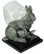Бокал для коньяка с подогревом на подставке Chinelli "Кролик" (цвет серебро)