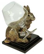 Бокал для коньяка с подогревом на подставке Chinelli "Кролик" (цвет золото)