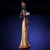 Декоративная статуэтка «Негритянка  с букетом», Н=27 см