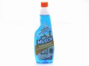 Мистер Мускул, средство для мытья стёкол запасной блок 500 мл. синий