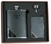 Подарочный набор "VIRON": фляжка 230мл, воронка, визитница 21*18*5см (1 шт)