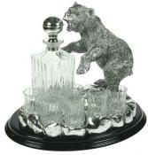 Подарочный набор для крепких напитков на 6 персон Chinelli "Медведь", D=28 см