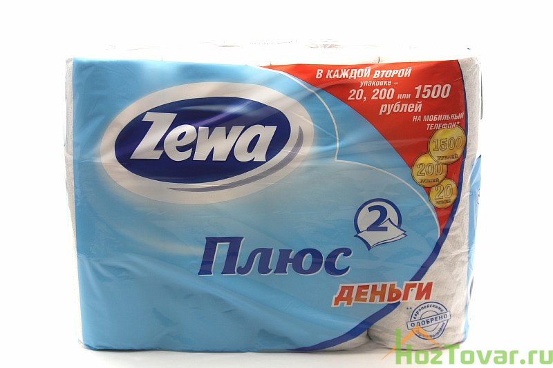 Туалетная бумага Zewa Plus белая 2х-сл.12рул.по30м
