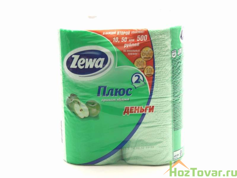 Туалетная бумага Zewa Plus Яблоко 2х-сл. 4рул. по30м