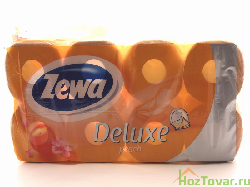 Туалетная бумага Zewa Delux персик 3х-сл.8рул