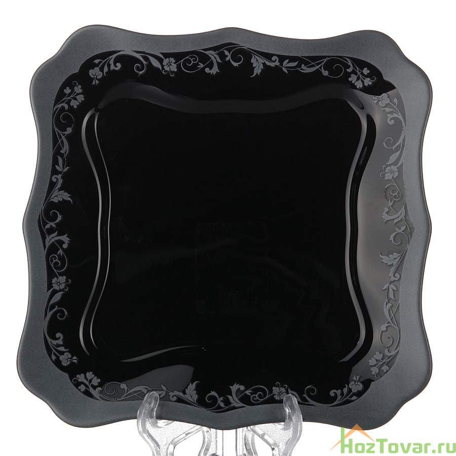Тарелка закусочная (десертная)  Luminarc Authentic Silver Black, D=20 см