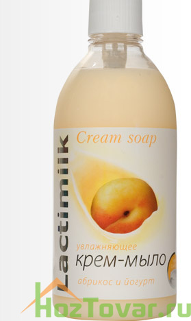 Lactimilk крем-мыло увлажняющее абрикос и йогурт 530мл.