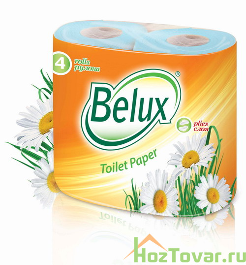 Туалетная бумага Belux 2х-сл Бирюзовая 4рул