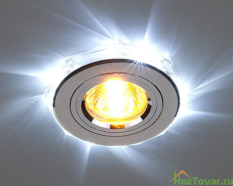 Светодиодный точечный светильник 2020/2 SL/LED/WH (хром / белый)