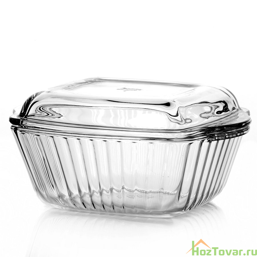 Посуда для свч форма квадр, с крышкой 1 л (204*160 мм)