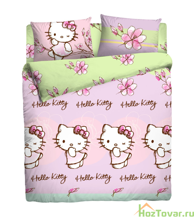 Комплект постельного белья Hello Kitty  1,5СП  Магнолия    180500