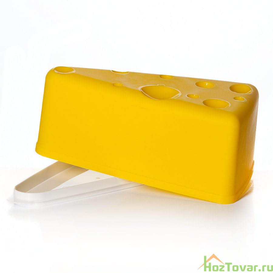 Контейнер для сыра "Phibo", цвет: желтый, 18х10х8 см