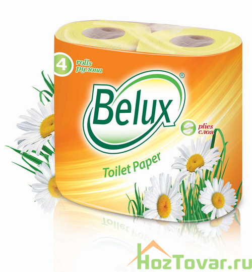 Туалетная бумага Belux 2х-сл Желтая 4рул