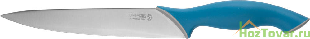 Нож LEGIONER "ITALICA" нарезочный, эргономичная рукоятка, лезвие из нержавеющей стали, 200мм