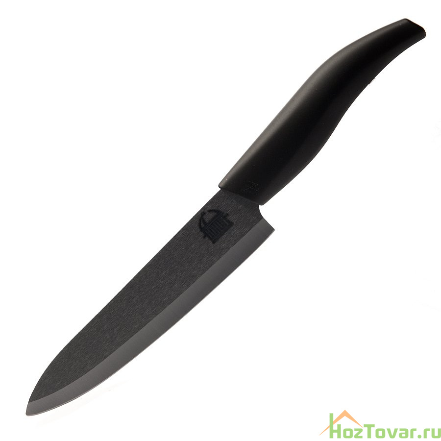 Нож универсальный "Gotoff", керамический, цвет: черный, длина лезвия 15 см
