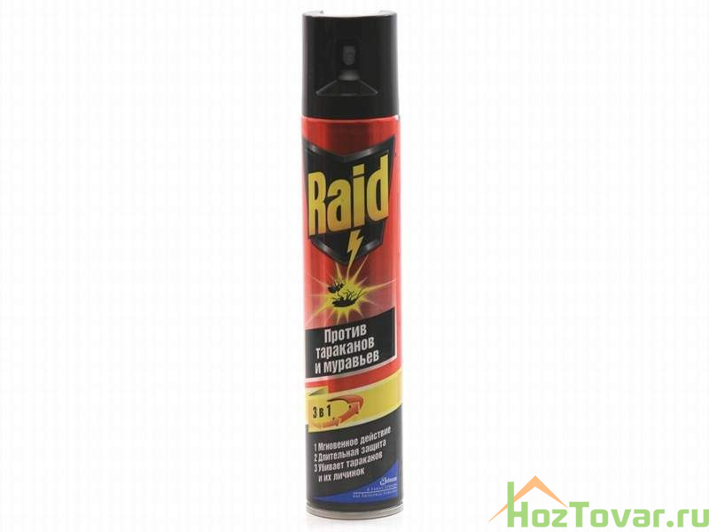 RAID средство от ползающих насек.тарак.и мурав.аэр. 300мл
