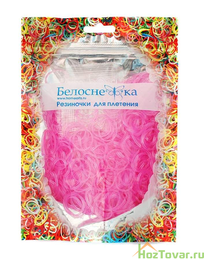Резиночки (1000 шт) неоновые розовый