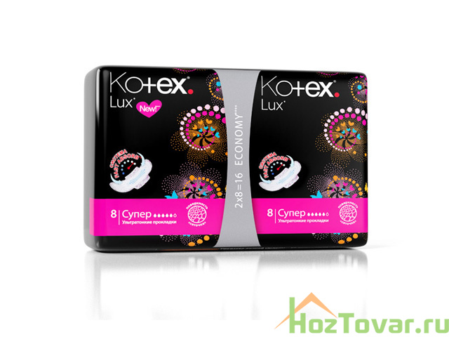 Kotex прокладки Lux супер 16шт