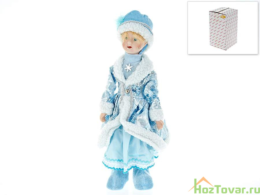Кукла декоративная, фольклорная "Снегурочка" 15*10*42см. (с декоративными стразами) (подарочная упаковка)