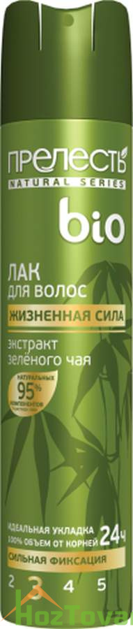 Лак для волос Прелесть Био Зеленый чай с.ф. 210мл
