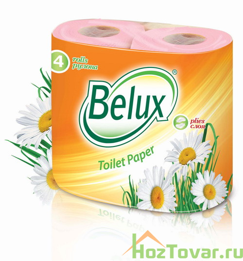 Туалетная бумага Belux 2х-сл Розовая 4рул