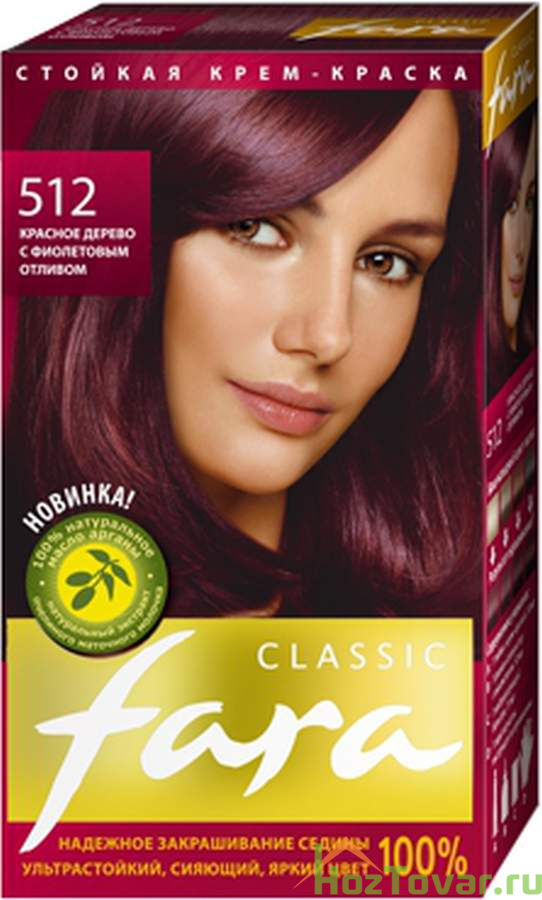 Краска для волос Фара 512 Красное дерево с фиолетовым оттенком