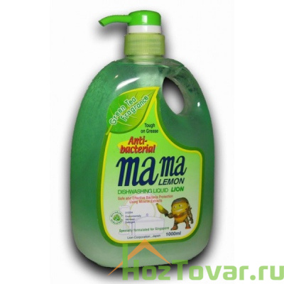 Mama Конц. гель для мытья посуды и детских принадлежностей Mama Lemon ЗЕЛЁНЫЙ ЧАЙ 1 л