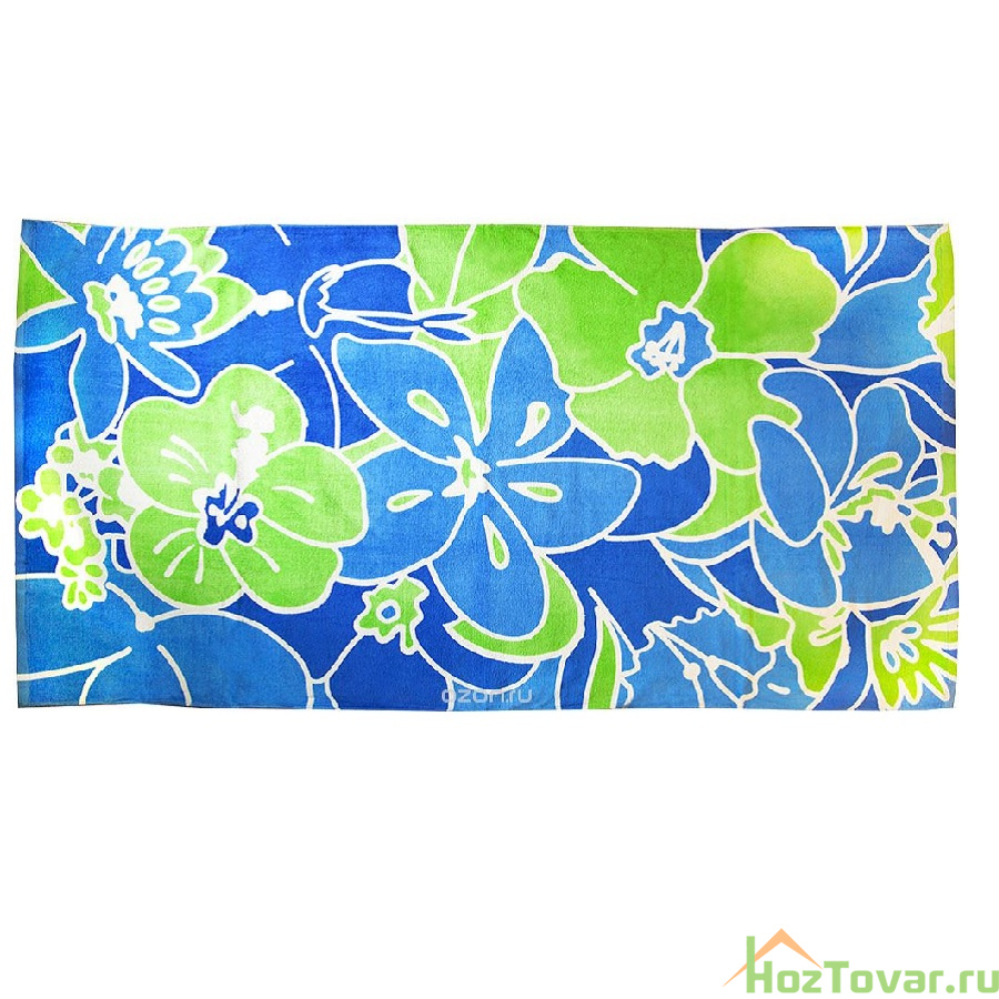 Полотенце пляжное "Bonita", махровое, цвет: синий, 75 x 150 см