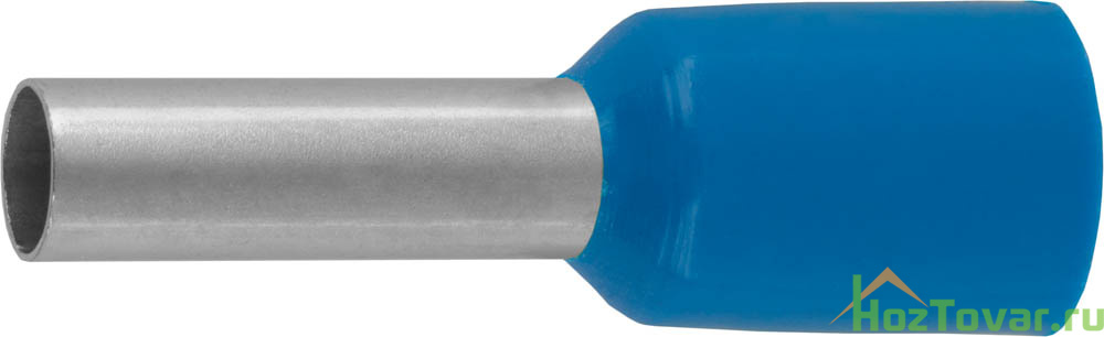Наконечник СВЕТОЗАР штыревой, изолированный, для многожильного кабеля, синий, 2,5 мм2, 25шт
