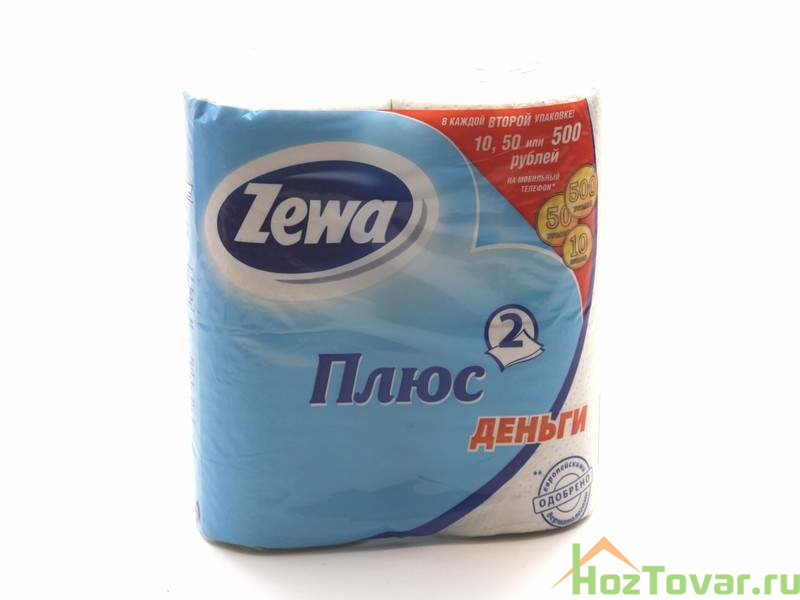 Туалетная бумага Zewa Plus белая 2х-сл. 4рул. по30м