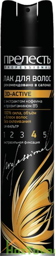 Лак для волос Прелесть Professional 3D ACTIV э.с.ф. 300мл