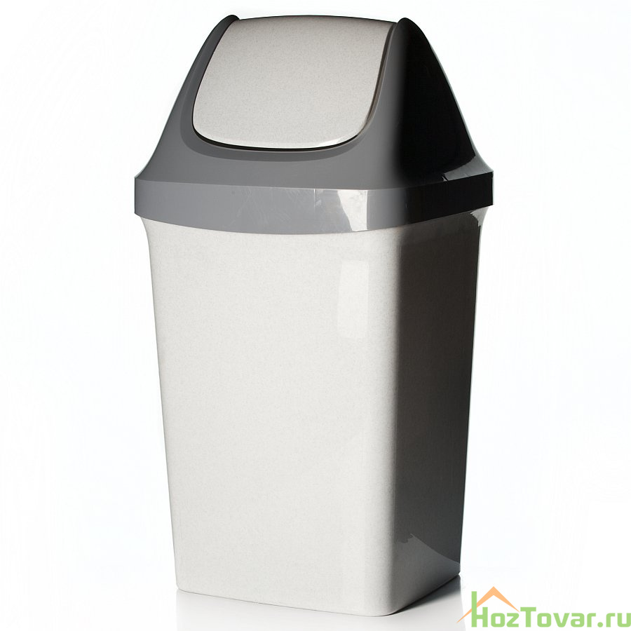 Контейнер для мусора СВИНГ, объем 50 л, 340 х 400 х 740 мм (цвет "мрамор")