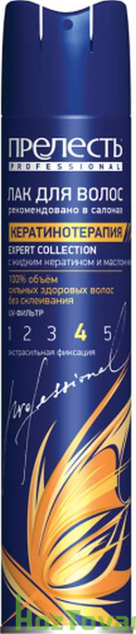 Лак для волос Прелесть Professional Кератинотерапия э.с.ф. 300мл