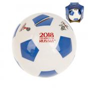 Копилка керамическая "ЧМ 2018" (синяя) d=11,5 см h=11см (картонная стяжка)