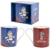 Кружка фарфоровая "ЧМ 2018", объем 480 мл (подарочная упаковка)