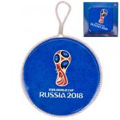 Подставка под горячее с пробкой + окантовка "ЧМ 2018", 17*17*0,7 см (подарочная упаковка)
