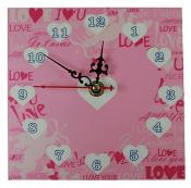 Часы настольные "I love you" 15*15см (1 шт)