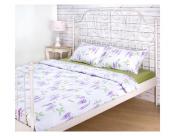 Двуспальный комплект постельного белья Santalino Глициния, с наваолочками 70х70 см