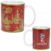 Кружка керамическая "ЧМ 2018", объем 330 мл (транспортная упаковка)