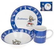 Столовый набор, 3пр. "ЧМ 2018", объем 240 мл d=19/ 17,5 см, объем 500 мл (подарочная упаковка)