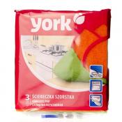 Губка абразивная York "Бетти", 13 х 14 см, 3 шт