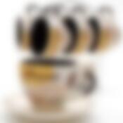 Набор кофейный на 6 персон Loraine Coffee, 220 мл на металлической подставке