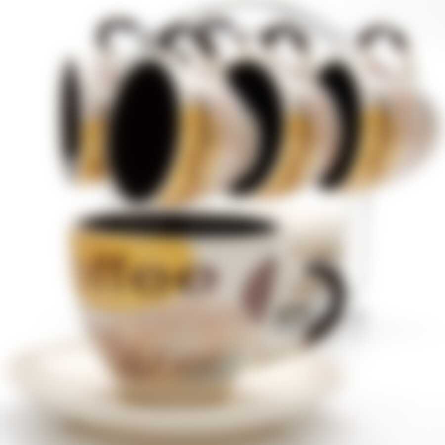 Набор кофейный на 6 персон Loraine Coffee, 220 мл на металлической подставке