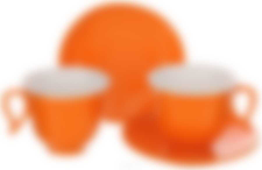 Набор чайный на 2 персоны Loraine Радуга оранжевая, 220 мл