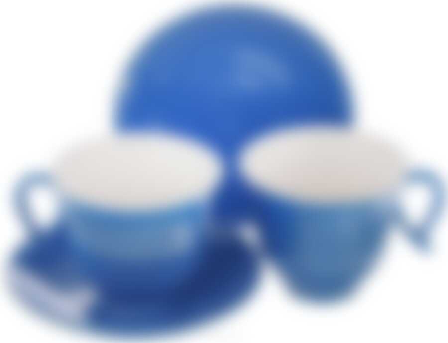 Набор чайный на 2 персоны Loraine Радуга синяя, 220 мл