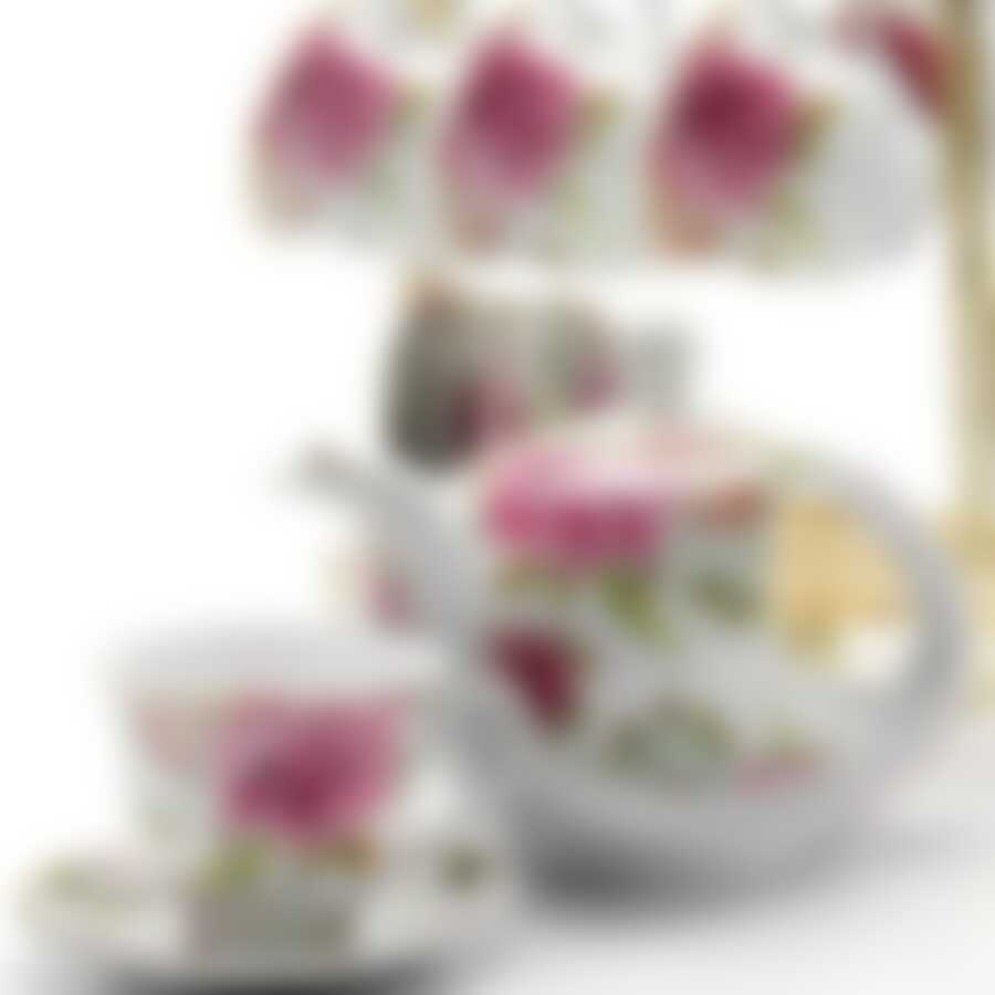 Чайный сервиз на 6 персон Loraine Розы, 15 предметов