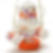 Чайный сервиз на 4 персоны Loraine Цветы оранжевый, 9 предметов