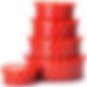 Набор мисок "Mayer & Boch", 10 предметов, цвет: красный, белый