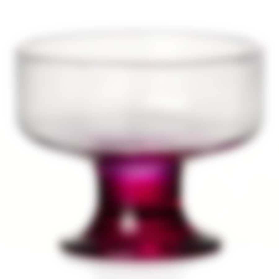 Ваза для мороженого Pasabahce IceVille, объем 250 мл (ножка цв. фуксии)